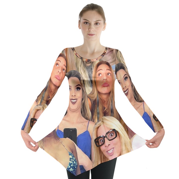 Lele Pons - funny faces Long Sleeve Tunic 