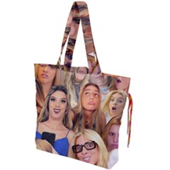 Lele Pons - Funny Faces Drawstring Tote Bag by Valentinaart