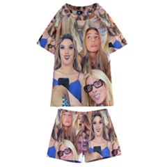 Lele Pons - Funny Faces Kids  Swim Tee And Shorts Set by Valentinaart