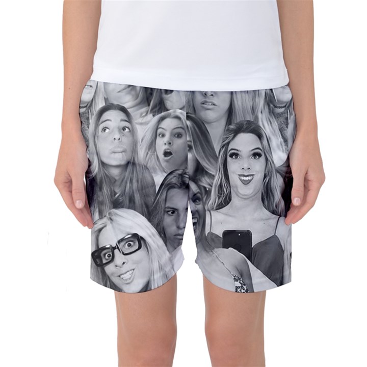 Lele Pons - funny faces Women s Basketball Shorts