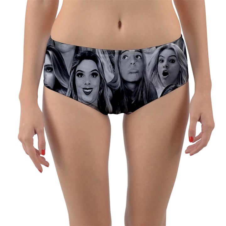 Lele Pons - funny faces Reversible Mid-Waist Bikini Bottoms