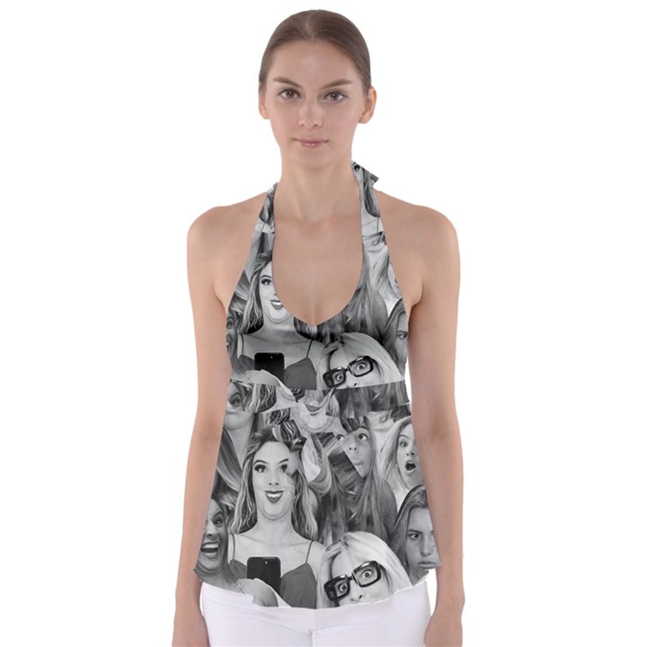 Lele Pons - funny faces Babydoll Tankini Top