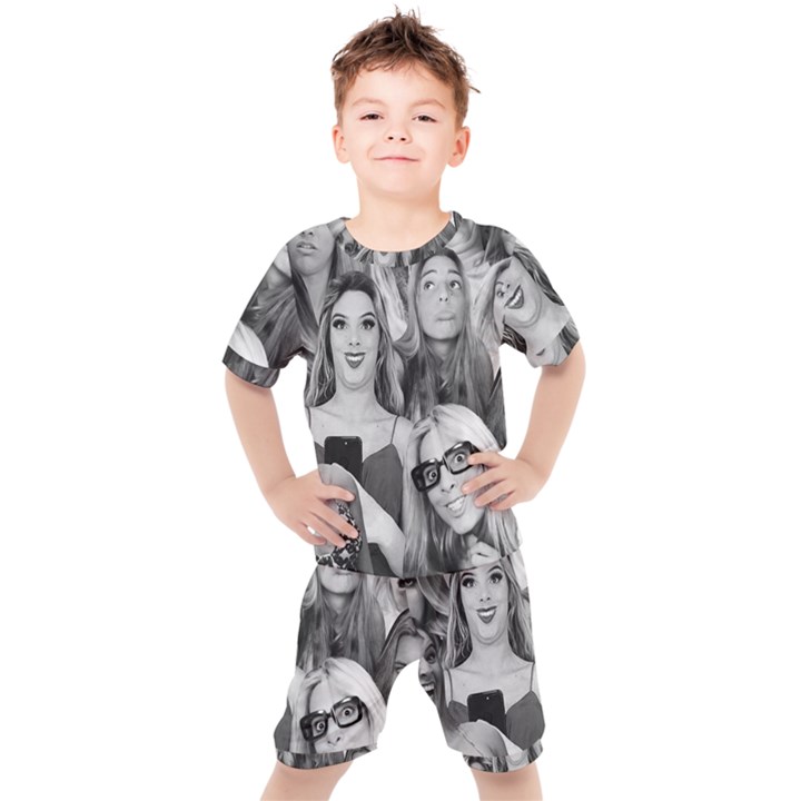 Lele Pons - funny faces Kids  Tee and Shorts Set