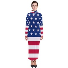 American Flag Turtleneck Maxi Dress by Valentinaart