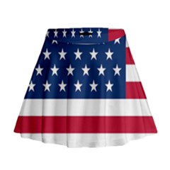 American Flag Mini Flare Skirt by Valentinaart