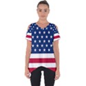 American flag Cut Out Side Drop Tee View1