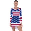 American flag Asymmetric Cut-Out Shift Dress View1