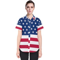 American Flag Women s Short Sleeve Shirt