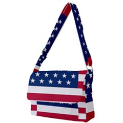 American Flag Full Print Messenger Bag by Valentinaart