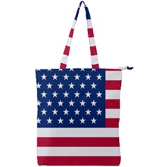 American Flag Double Zip Up Tote Bag by Valentinaart