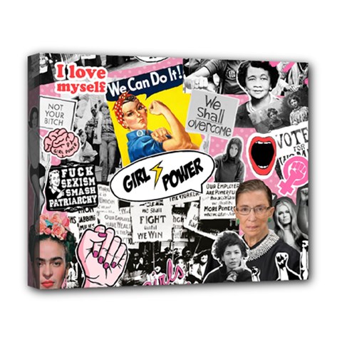 Feminism Collage  Deluxe Canvas 20  X 16  (stretched) by Valentinaart