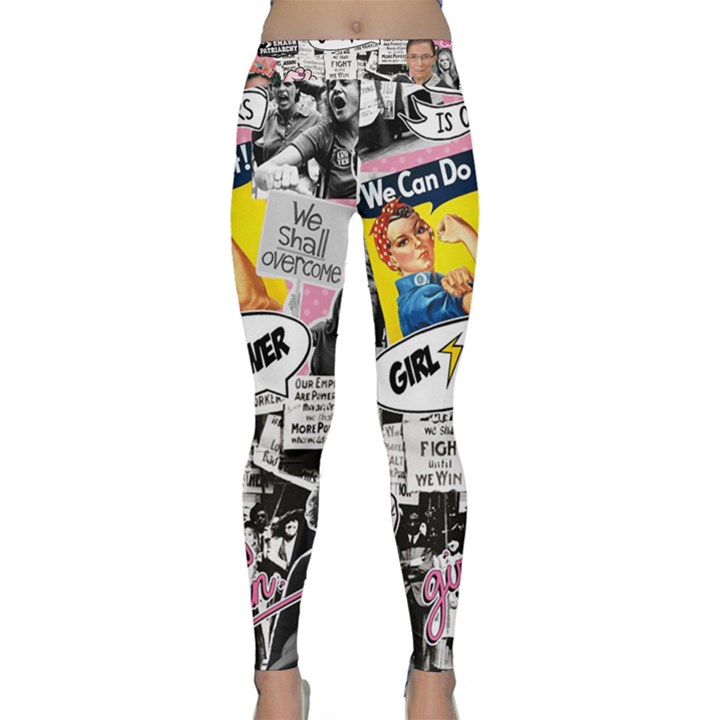 Feminism collage  Classic Yoga Leggings