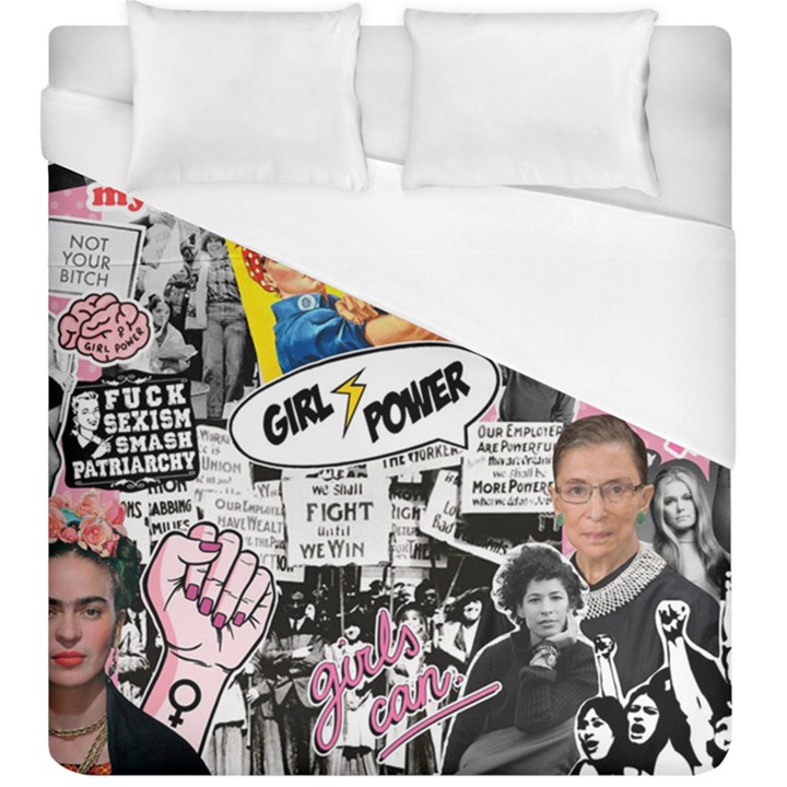 Feminism collage  Duvet Cover (King Size)