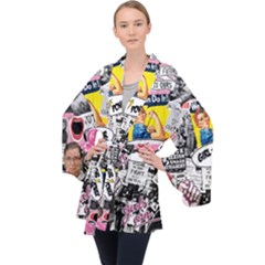 Feminism Collage  Velvet Kimono Robe by Valentinaart