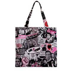 Feminism Collage  Zipper Grocery Tote Bag by Valentinaart