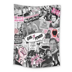 Feminism Collage  Medium Tapestry by Valentinaart