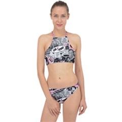 Feminism Collage  Racer Front Bikini Set by Valentinaart