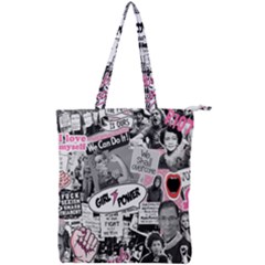 Feminism Collage  Double Zip Up Tote Bag by Valentinaart