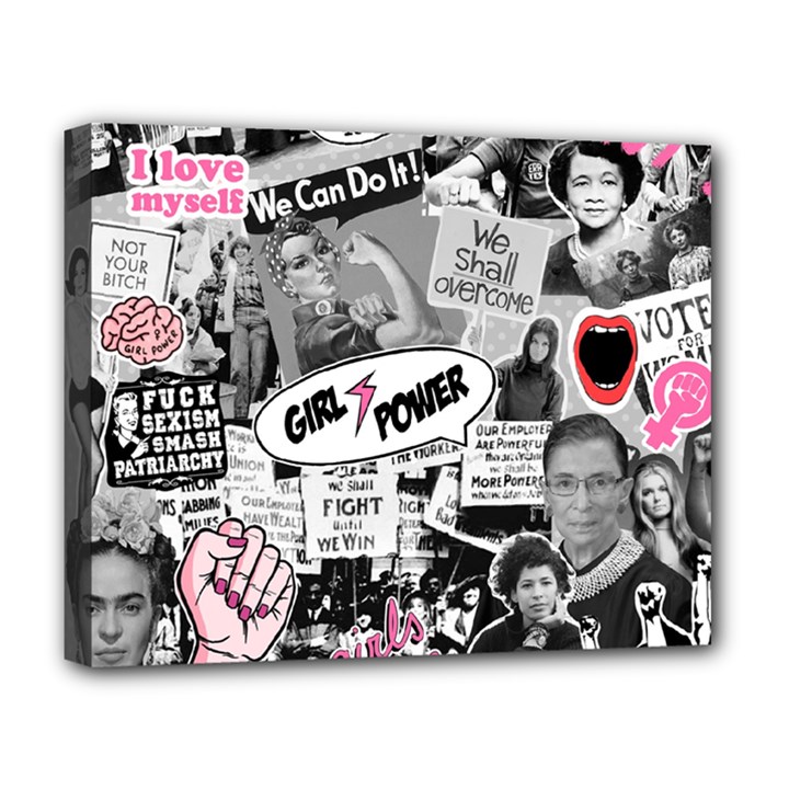 Feminism collage  Deluxe Canvas 20  x 16  (Stretched)