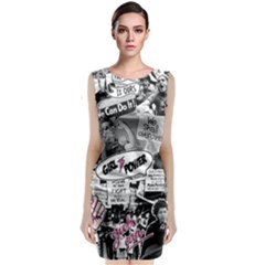 Feminism collage  Classic Sleeveless Midi Dress