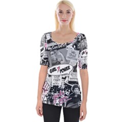 Feminism collage  Wide Neckline Tee