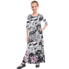 Feminism Collage  Kids  Quarter Sleeve Maxi Dress by Valentinaart