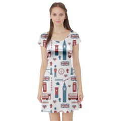 London Love Short Sleeve Skater Dress by lucia