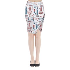 London Love Midi Wrap Pencil Skirt by lucia