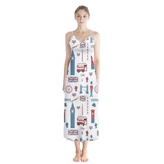 London Love Button Up Chiffon Maxi Dress by lucia