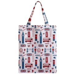 London Love Zipper Classic Tote Bag by lucia