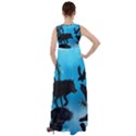 Awesome Black Wolf With Crow And Spider Empire Waist Velour Maxi Dress View2