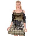 Awesome Steampunk Unicorn With Wings Cutout Spaghetti Strap Chiffon Dress View1