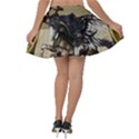 Awesome Steampunk Unicorn With Wings Velvet Skater Skirt View2