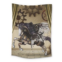 Awesome Steampunk Unicorn With Wings Medium Tapestry by FantasyWorld7