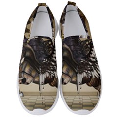 Awesome Steampunk Unicorn With Wings Men s Slip On Sneakers by FantasyWorld7