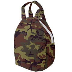 Camo Green Brown Travel Backpacks by retrotoomoderndesigns