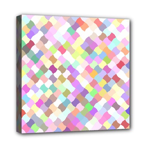 Mosaic Colorful Pattern Geometric Mini Canvas 8  X 8  (stretched)