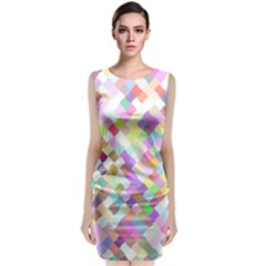 Mosaic Colorful Pattern Geometric Classic Sleeveless Midi Dress by Mariart