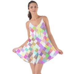 Mosaic Colorful Pattern Geometric Love The Sun Cover Up by Mariart