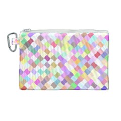 Mosaic Colorful Pattern Geometric Canvas Cosmetic Bag (large)