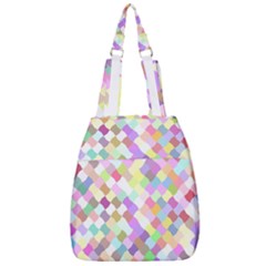 Mosaic Colorful Pattern Geometric Center Zip Backpack