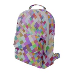 Mosaic Colorful Pattern Geometric Flap Pocket Backpack (large)