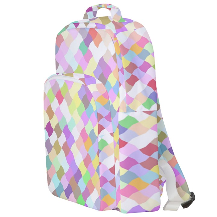 Mosaic Colorful Pattern Geometric Double Compartment Backpack