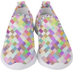 Mosaic Colorful Pattern Geometric Kids  Slip On Sneakers