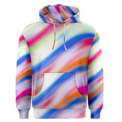 Vivid Colorful Wavy Abstract Print Men s Pullover Hoodie by dflcprintsclothing