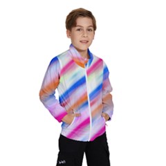 Vivid Colorful Wavy Abstract Print Windbreaker (kids)