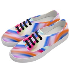 Vivid Colorful Wavy Abstract Print Women s Classic Low Top Sneakers by dflcprintsclothing