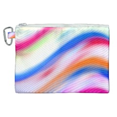 Vivid Colorful Wavy Abstract Print Canvas Cosmetic Bag (xl) by dflcprintsclothing