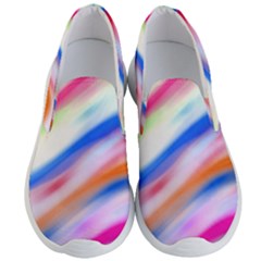 Vivid Colorful Wavy Abstract Print Men s Lightweight Slip Ons by dflcprintsclothing