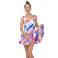 Vivid Colorful Wavy Abstract Print Inside Out Casual Dress by dflcprintsclothing